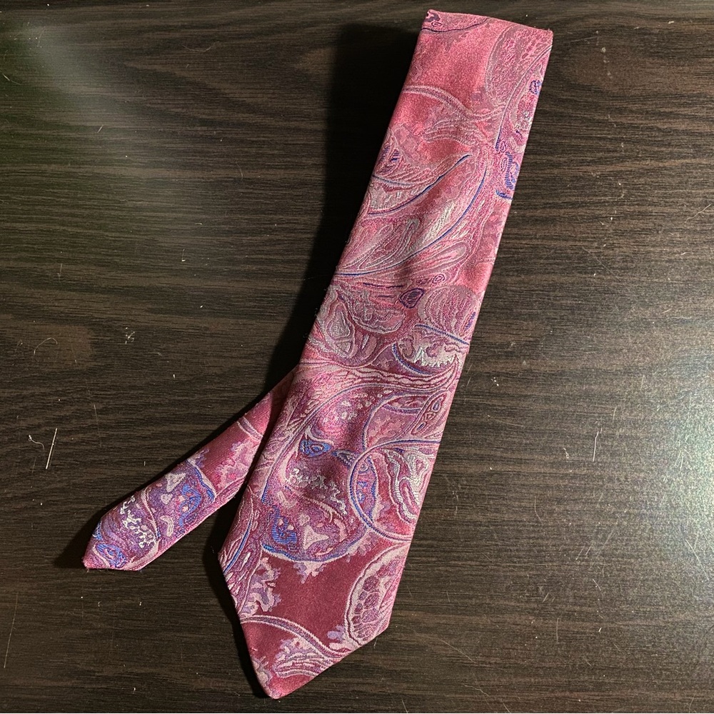 Embroidered Pink Esprit by Campus Mens’ Tie